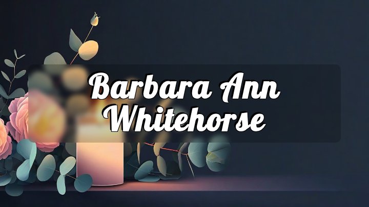 Barbara Ann Whitehorse, nearby hospital emergency room